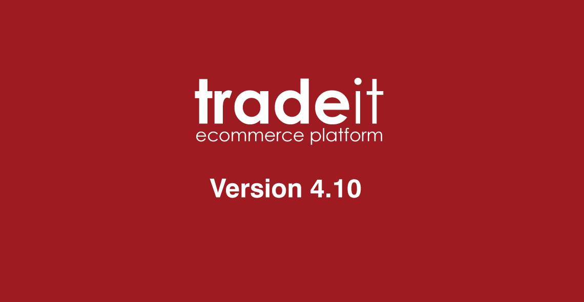 The tradeit ecommerce platform version 4.10 logo