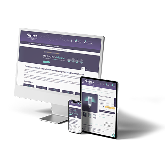 Astrea Bioseparations ecommerce site
