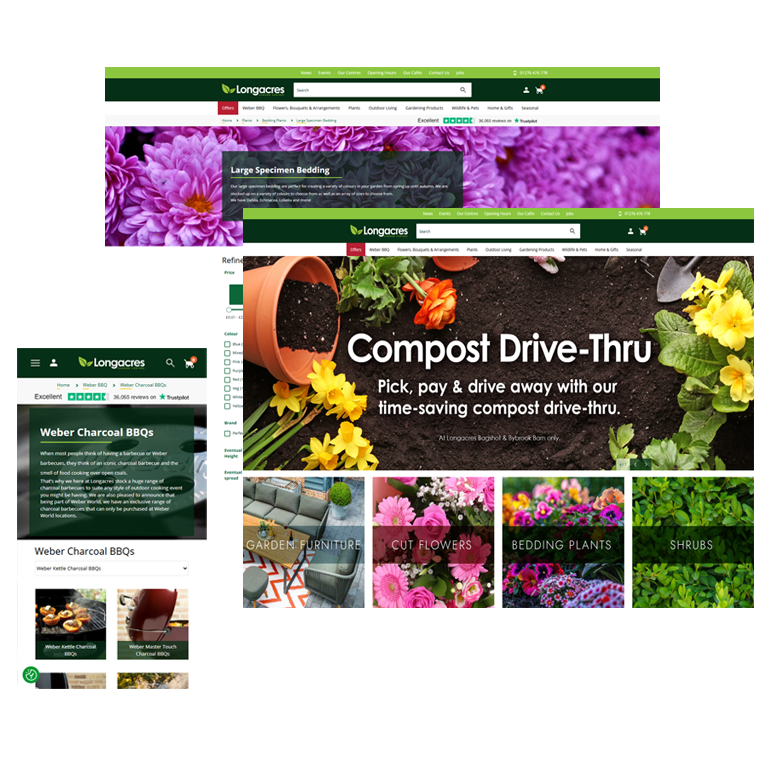 Longacres ecommerce site
