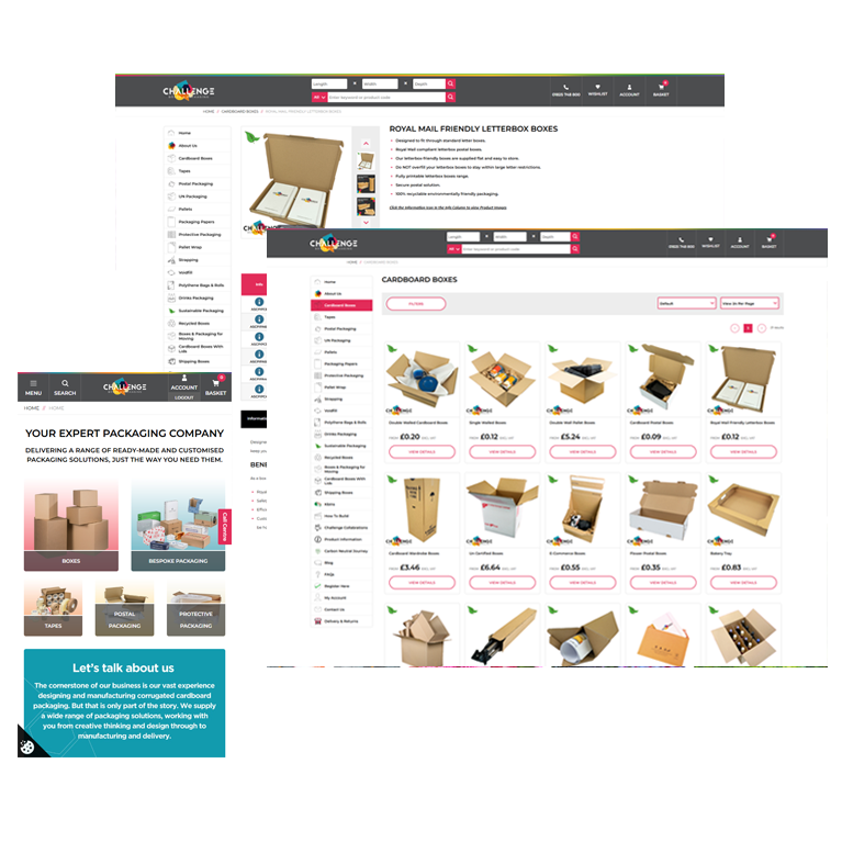 Challenge Packaging ecommerce site