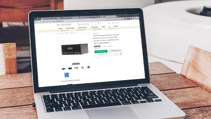 Kit Online website on laptop