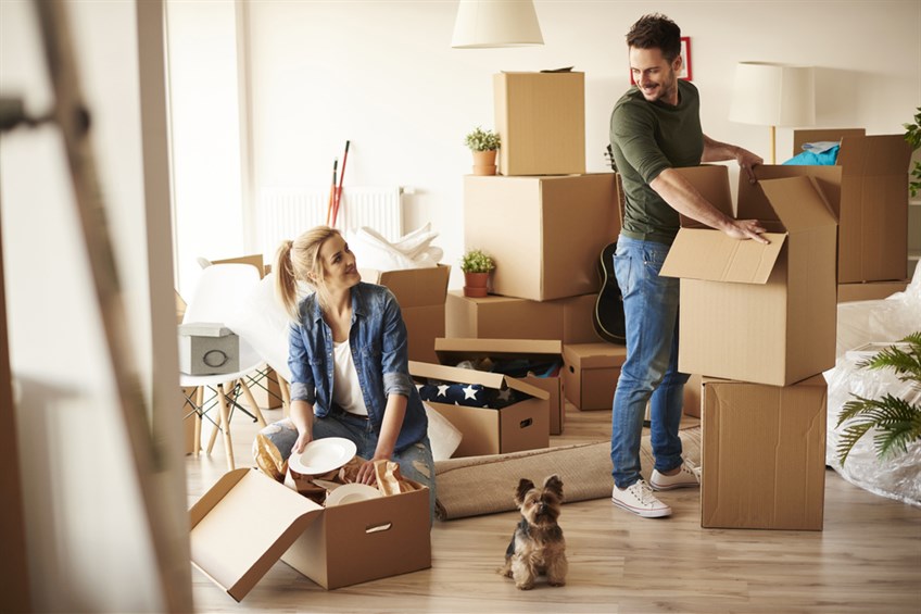 People packing boxes