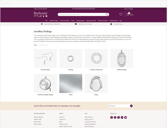 Burhouse category listings page