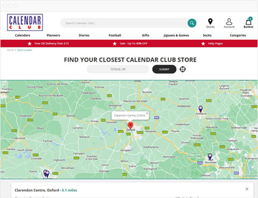 Calendar club store finder