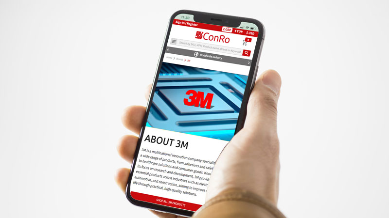 ConRo website on phone