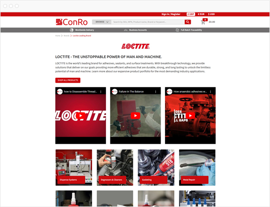 ConRo category listings page