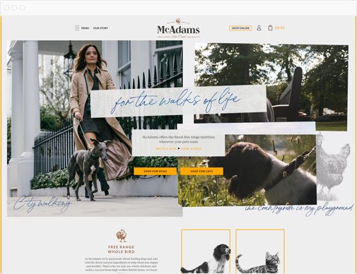 McAdams ecommerce website