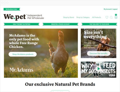 We.Pet ecommerce website