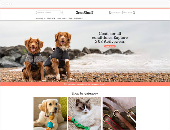 Great & Small homepage