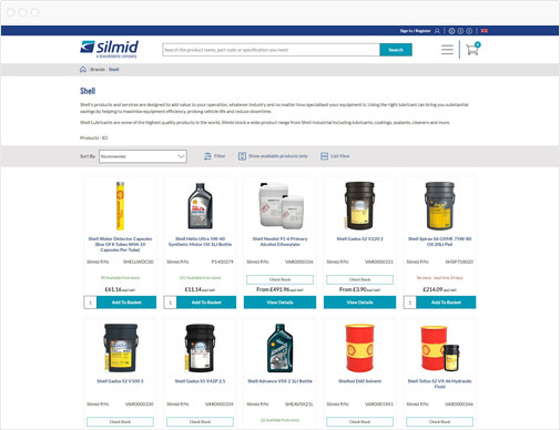 Silmid ecommerce site product page in browser