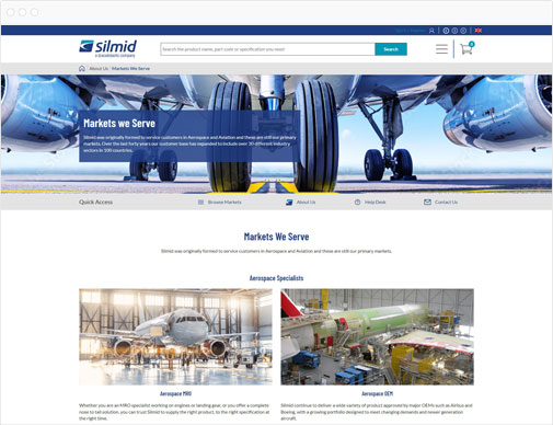 Silmid ecommerce site brand page in browser
