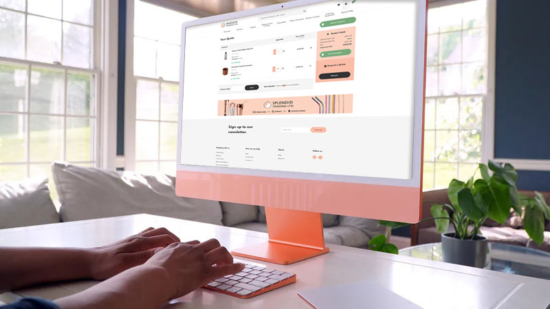 Splendid Trading website on iMac