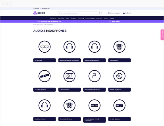 TIEVA apexio category page