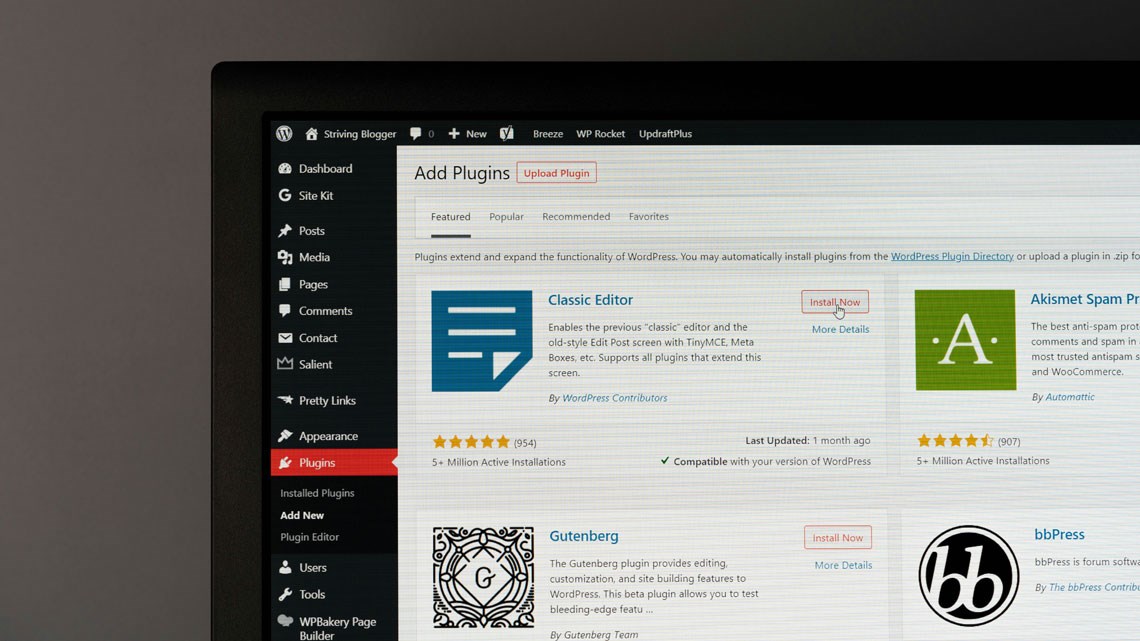 Laptop showing Wordpress Plugin storefront