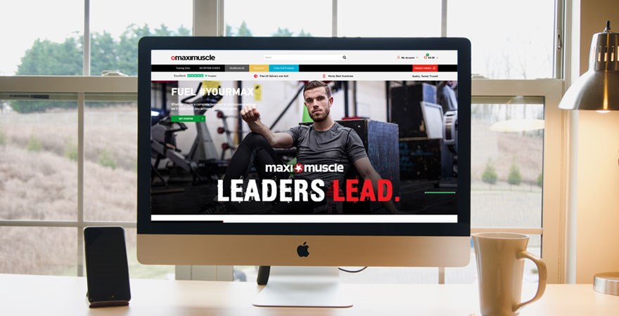 Maximuscle website on iMac