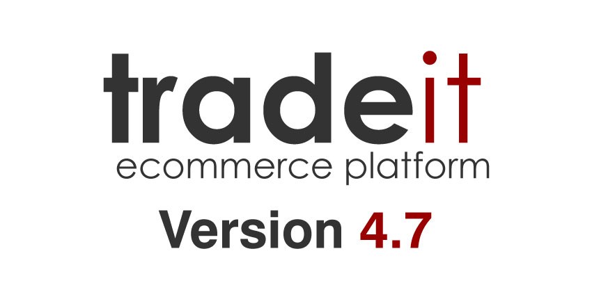 The tradeit ecommerce platform version 4.7 logo
