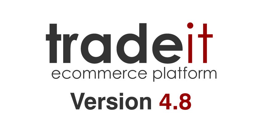 The tradeit ecommerce platform version 4.8 logo