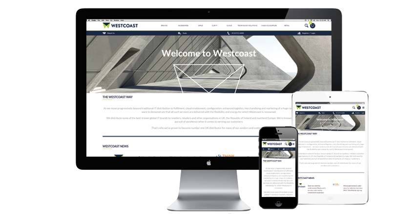 Westcoast website on different devices