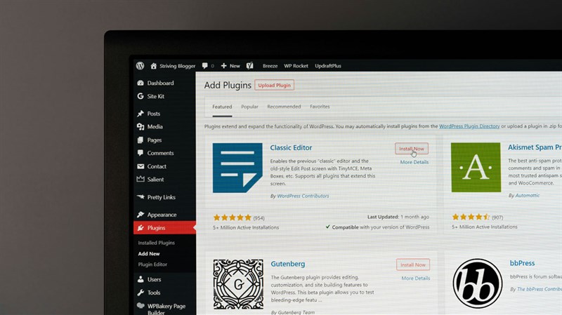 Laptop showing Wordpress Plugin storefront