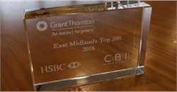 East Midlands Top 200 2016 trophy