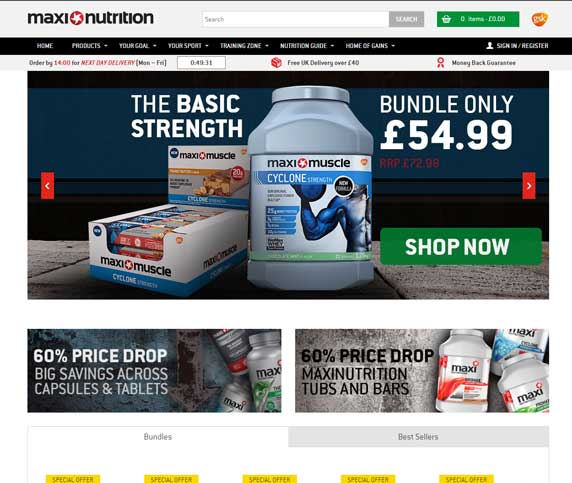 MaxiNutrition Ecommerce Case Study