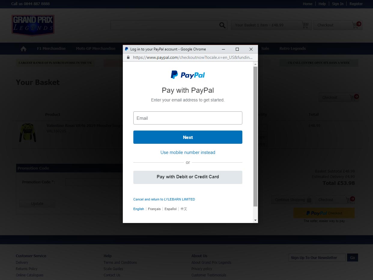 PayPal Express Checkout