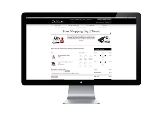 Hotel Chocolat checkout screen
