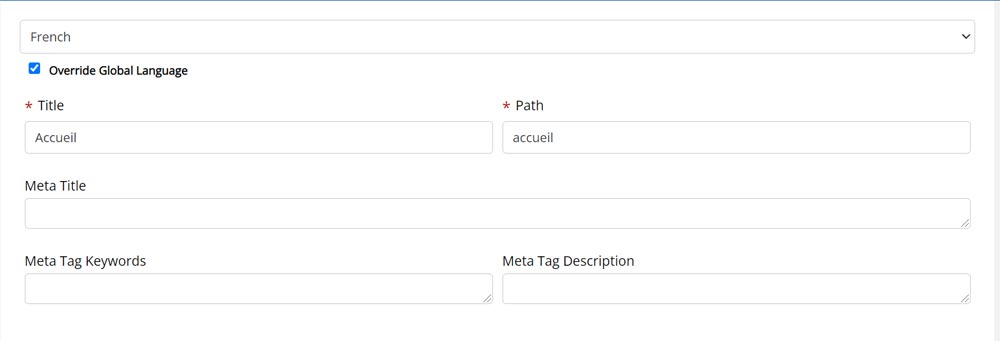 The tradeit ecommerce platform's page configuration