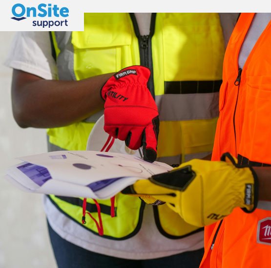 workers in PPE High-vis workwear
