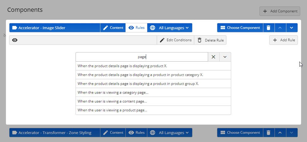 Conditional components