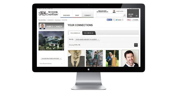 Winsor & Newton's website community pages