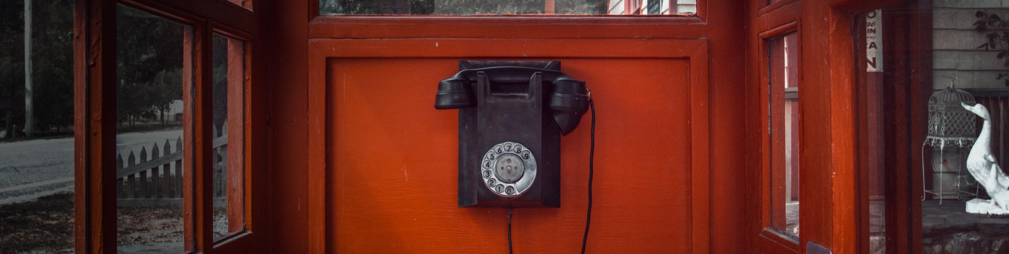 Inside telephone box