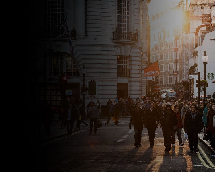 Shoppers on high street