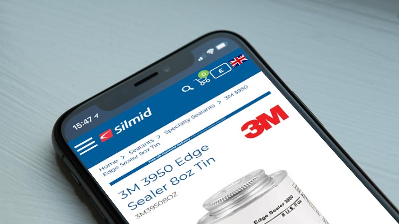 Silmid ecommerce site on mobile phone