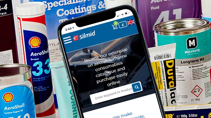 Silmid ecommerce site on mobile phone