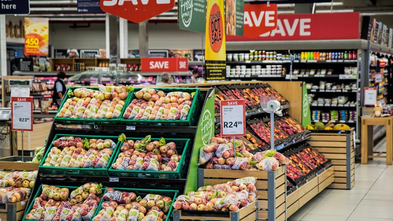 Inside of supermarket