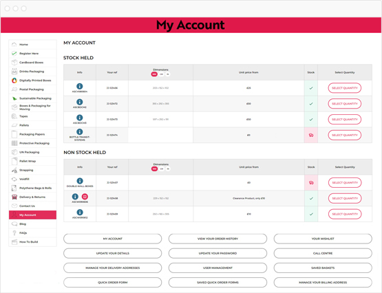 Packaging Online My Account