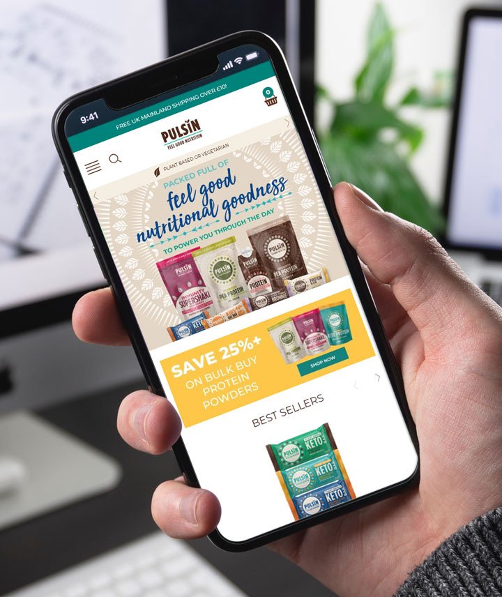 Pulsin website on phone